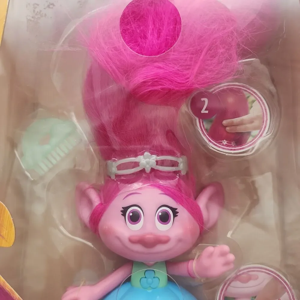 Doll Hair In The Air Poppy Troll Bendable Lights and Sound Hasbro Accessory NEW